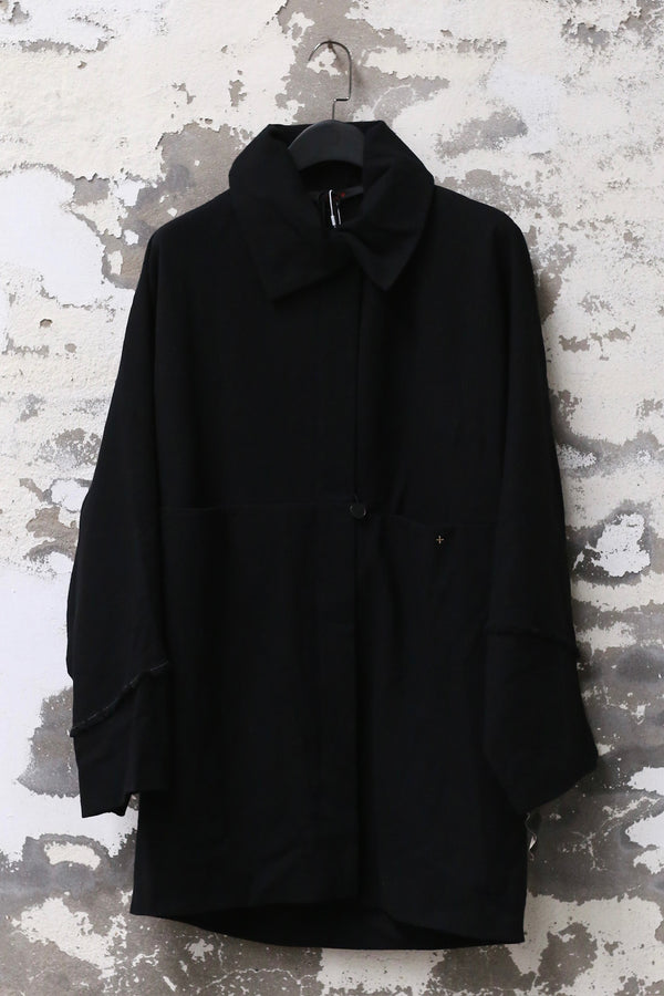 m.a+ Unlined Oversized Jacket Italy MA-CW522-CWP2-HEI Black